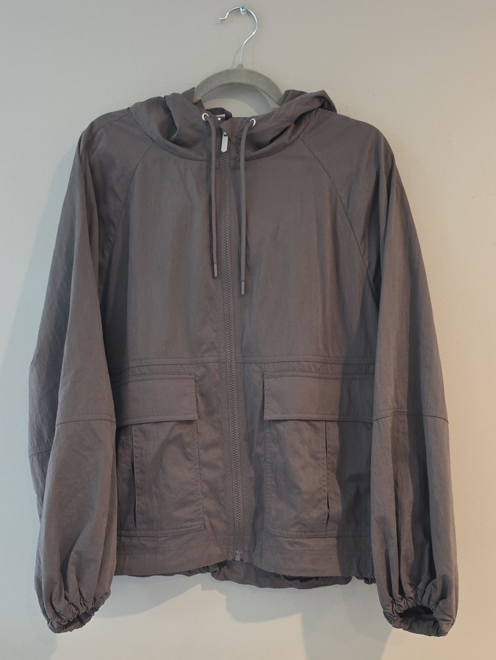 Zella Women's Hooded Wind-Breaker Jacket - Grey